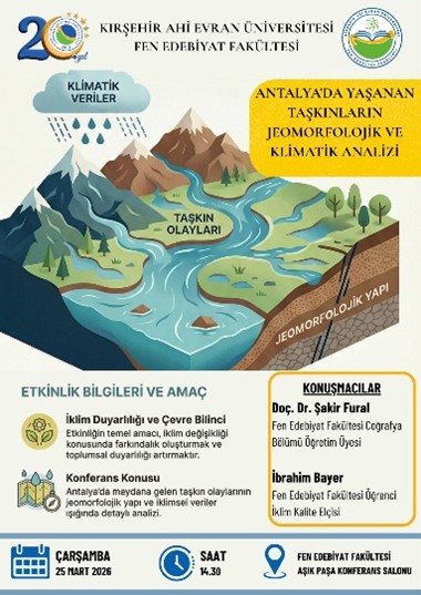 Antalya’da Yaşanan Taşkınların Jeomorfolojik ve Klimatik Analizi Konferansı Gerçekleştirildi